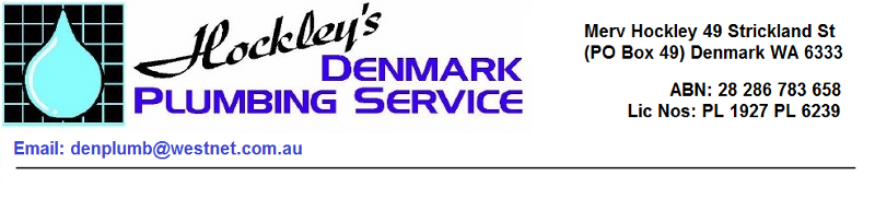 Hockleys Denmark Plumbing Service